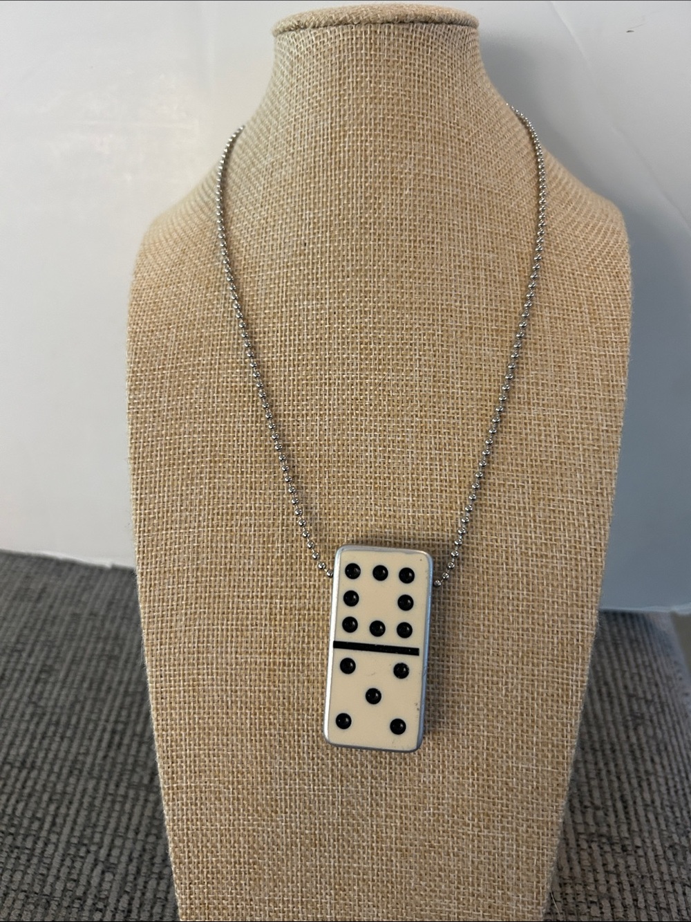 A fun time was had by all domino pendant necklace NEW handmade reverses to pips - Picture 8 of 8